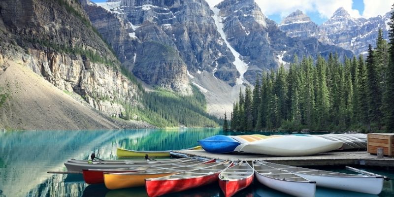 Kayak una de las actividades para practicar ingles en Calgary Canada