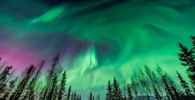 Auroras boreales en Canadá